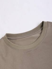 Claim Dot 男士寬鬆短袖T恤，圓領下垂袖短袖圖形T恤熊休閒夏季聚酯纖維