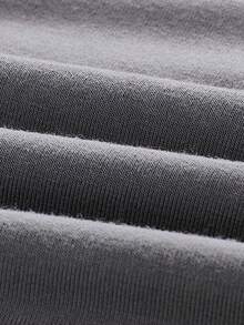 SHEIN BASICS Vestido De Talla Grande De Color Sólido - Gris - Ver 3