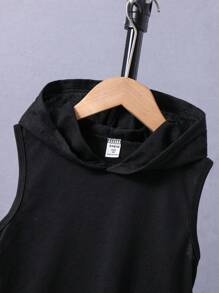 SHEIN 兒童男童極簡風格蝴蝶短袖上衣+短褲套裝,適用於夏季 - 黑色 - 查看 3