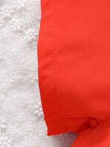 Juego De Ropa Informal De 3 Piezas De Color Sólido Para Niña Bebé - Naranja - Ver 7