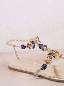 SHUZIA Women'S Gold Flat Sandals - Gold - View 3