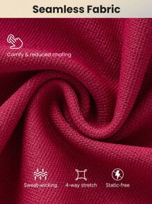 Lifespree Của phụ nữ Màu thuần Dây kéo mặt trước Thể thao Áo khoác - Đỏ - Xem 3