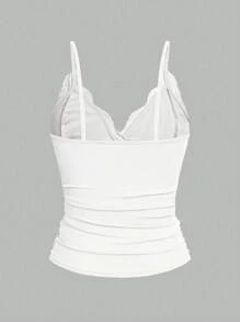 EgrlEra 女士蕾丝吊带背心短款上衣，夏季