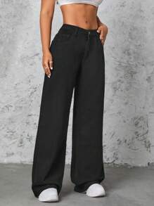 SHEIN SXY Pantalones Vaqueros De Campana De Mujer