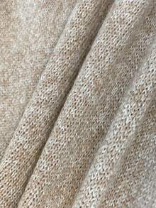 SHEIN LUNE Women'S Round Neck Drop Shoulder Long Sleeve Sweater Pullover - Apricot - View 7