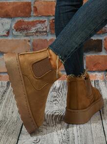 Women's Ankle And Short Boots, Thermal Lined, Slip-Resistant, Winter Warm Boots For Outdoor Activities