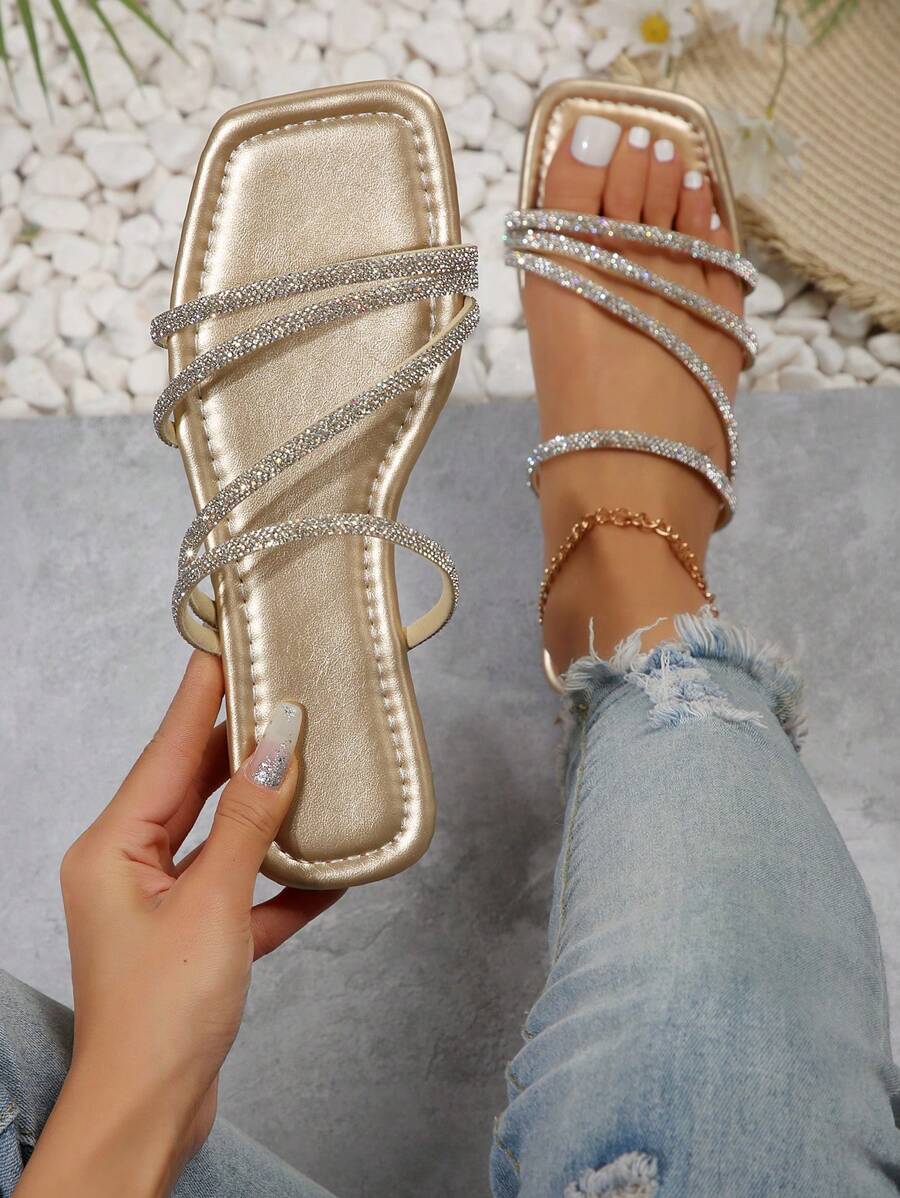 trendy slip on sandals