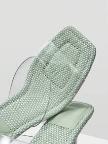 MOTF PREMIUM Đơn giản Của phụ nữ Giày cao gót Dép xăng đan - Trong sáng - Xem 5