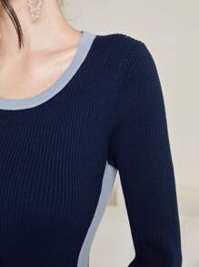 Mulvari 女士圓領長袖套頭毛衣連衣裙