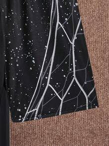 2pcs/Set Teen Boys' Soccer Ball & Letter Print T-Shirt And Shorts