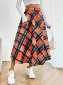 SHEIN Essnce 女式格子裙 - 彩色 - 查看 4