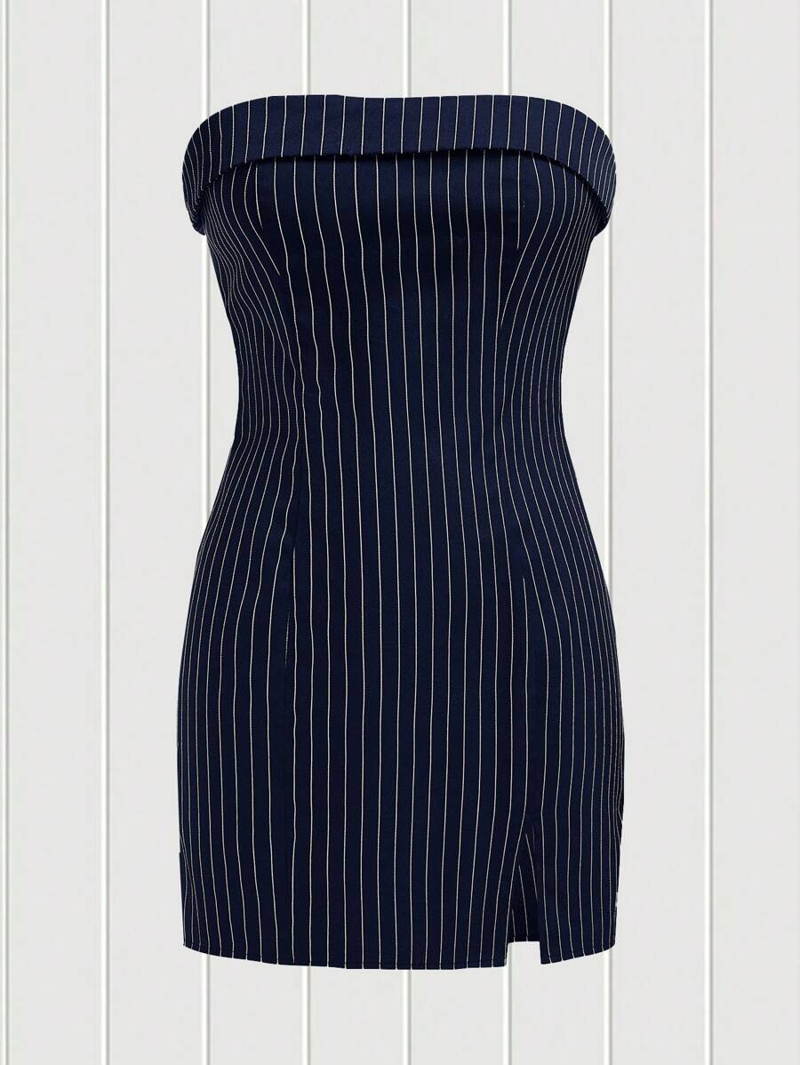 SHEIN EZwear Damski W paski Bez ramiączek Sukienki