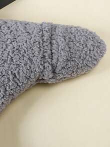 幼兒女孩有趣的黃色鴨子毛絨柔軟舒適連身褲,適合休閒穿著 - 淺灰色 - 查看 4