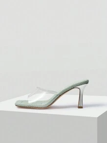 MOTF PREMIUM Đơn giản Của phụ nữ Giày cao gót Dép xăng đan - Trong sáng - Xem 1