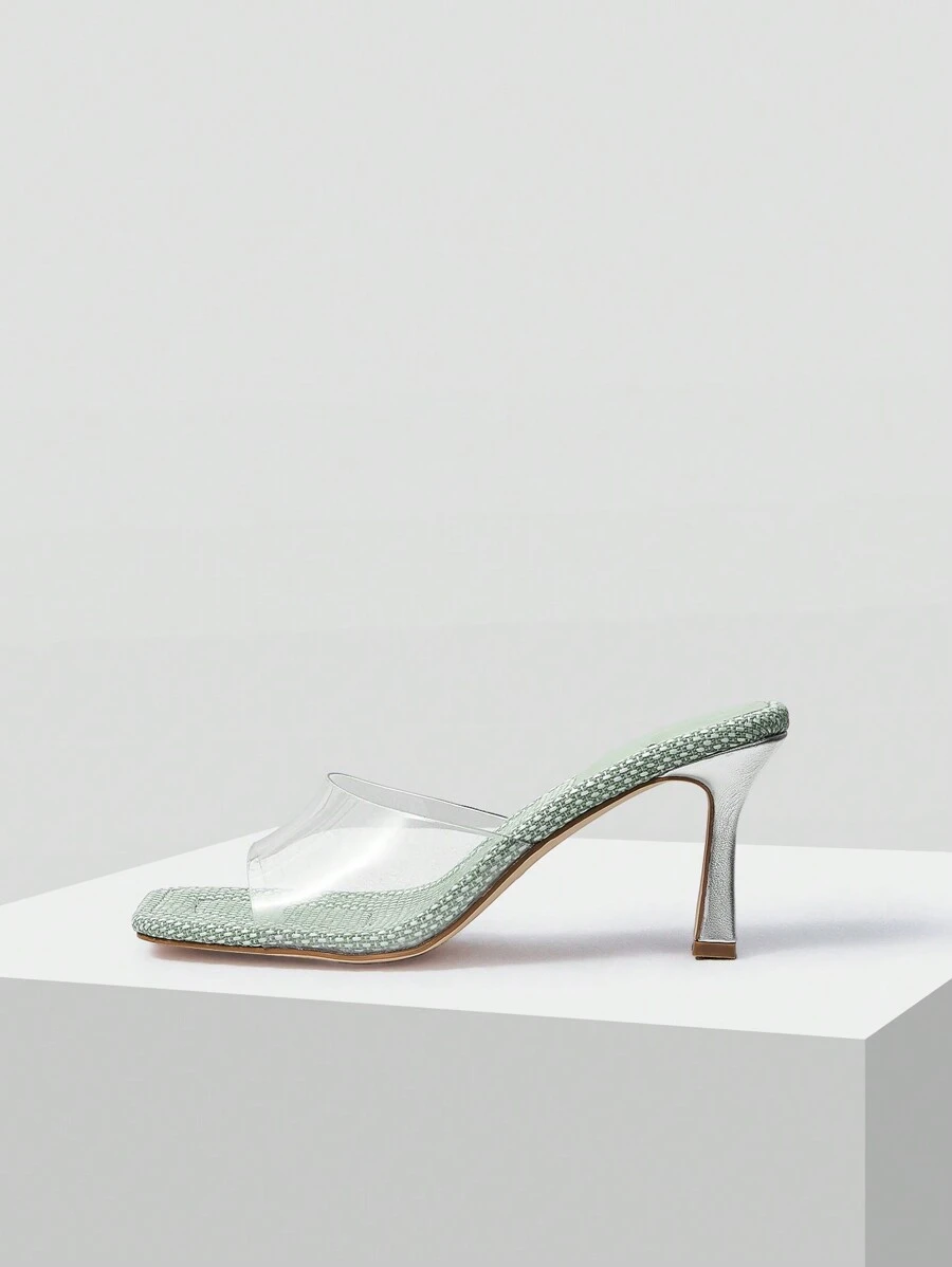 MOTF PREMIUM Đơn giản Của phụ nữ Giày cao gót Dép xăng đan - Trong sáng - Xem 1