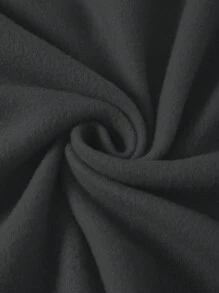 SHEIN EZwear Letter Printed Warm Lining Sweatshirt - Dark Grey - View 6