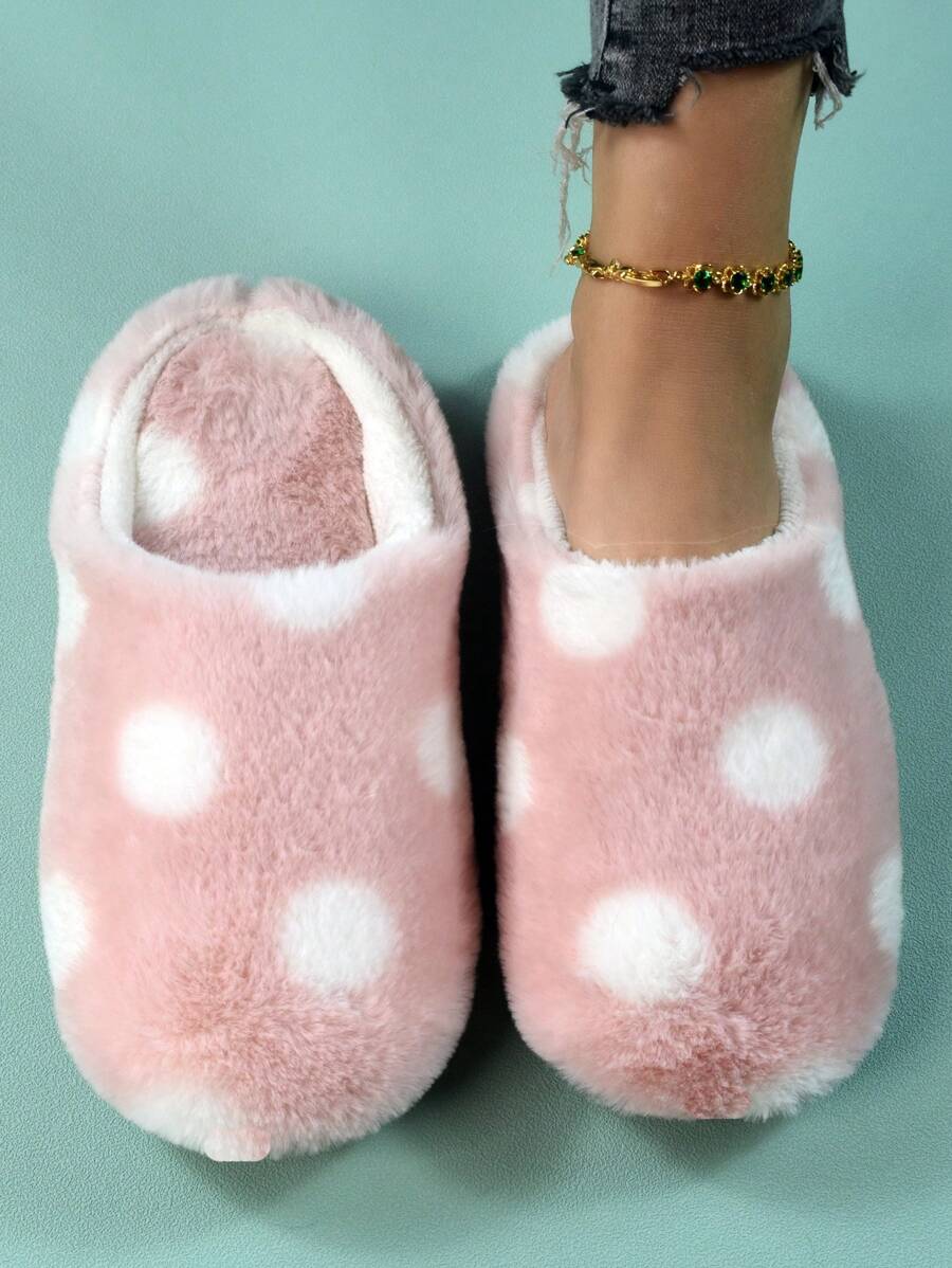 Ladies' Soft Indoor Slippers With Warm Plush Lining, Autumn & Winter ...
