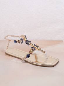 SHUZIA Women'S Gold Flat Sandals - Gold - View 2