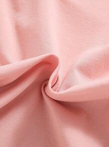 SHEIN 新生女嬰針織柔軟圓領長袖過肩睡衣套裝 - 彩色 - 查看 7