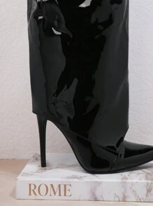 SHUZIA Women'S Fashionable Knee-High Black Boots - Black - View 4