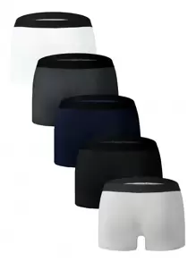 Men'S Breathable Boxer Briefs (5pcs) - Multicolor - View 2