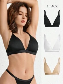 Ocili Women's High Stretch Casual Comfy Knitted Backless Bralette - Multicolor - View 1