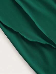 Slaydiva 长袖连体裤，带缝线装饰 - 墨綠色 - 查看 4