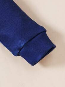 Ensemble De 2 Pièces Pour Bébé Garçon, Ajustement Confortable, Haut À Manches Longues À Imprimé Rayé De Dessin Animé De Voiture Et Pantalon Pour La Maison - Bleu azur - Voir 5