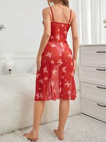 Camisón de mujer con estampado de mariposa