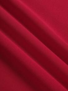 SHEIN LUNE 大尺碼女水鑽字母印花圓領運動衫 - 紅色 - 查看 4