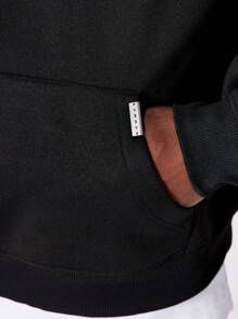 SUMWON 正面和背面图案印花连帽衫 - 黑色 - 查看 6