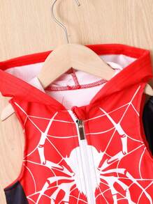 嬰兒男孩時尚休閒帽衫外套,褲子和運動衫印花三件套裝 - 彩色 - 查看 6