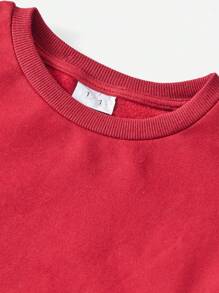 RueChic Girls' Letter Printed Sweatshirt For Tween Girls - Burgundy - View 3