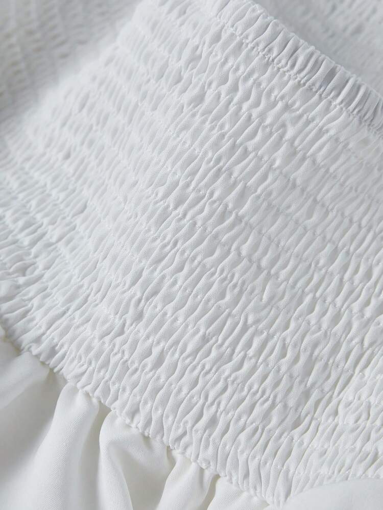 Strapless Multi-Layered Hem Floral 3d Dress