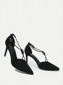 Ladies' High-heeled Pumps, Black - Black - View 1