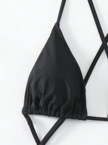 Swim SXY Summer Beach Leopard Print Cross Back One Piece Swimsuit With Backless Detail - Multicolor - View 5