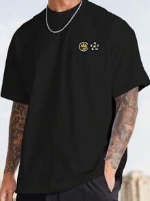 Manfinity Hypemode Men's Face Pattern T-shirt - Black - View 1