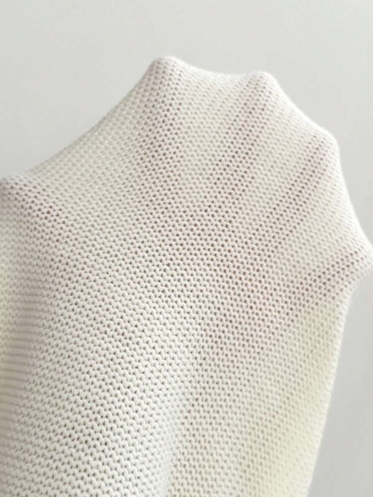 Women'S Solid Color V-Neck Lantern Sleeve Knitted Sweater Dress Fall Cloth For Women
