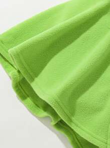 SHEIN 新生嬰兒男童卡通恐龍角形帽衫披風 - 綠色 - 查看 4