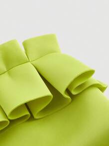 Aveloria Revavyn Haut Sans Bretelles À Décoration De Volants Et De Couleur Unie - Jaune citron - Voir 4