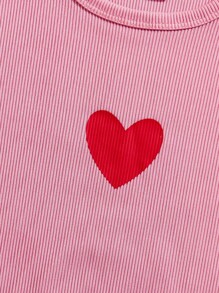 SHEIN Elladie kids 年輕女孩夏季休閒3入組t恤,可愛的圓領上衣有不同的顏色 - 彩色 - 查看 4