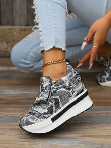 女用坡跟厚底舒適輕便運動鞋運動鞋 - 彩色 - 查看 4