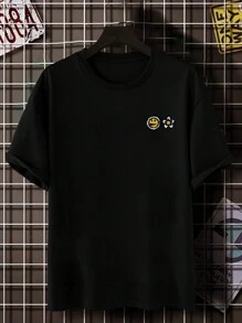 Manfinity Hypemode Men's Face Pattern T-shirt - Black - View 3