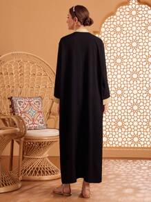 Al Najma Caftán De Manga Larga Con Adornos Y Apliques Para Mujer