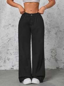 SHEIN SXY Pantalones Vaqueros De Campana De Mujer