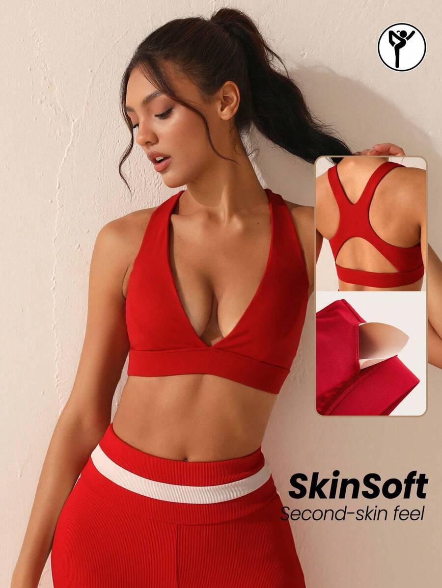 Lifespree 純色運動胸罩 - 黑色 - 查看 1