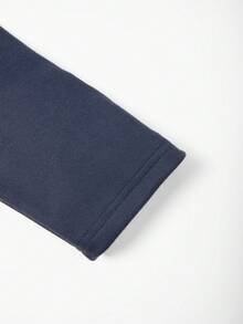 Manfinity Homme Nam Lót nhiệt Tay áo dài Áo thun - Màu xanh hải quân - Xem 6