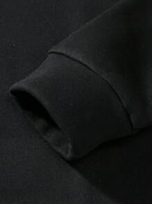 Manfinity Homme Men's Christmas Printed Drop Shoulder Oversized Sweatshirt - Black - View 5