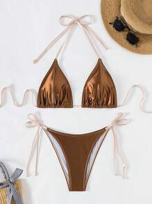 SHEIN Swim Summer Beach Bikini Set Carnival
