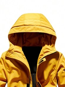 Abrigo De Plumón Cálido Trendy Locks Para Hombre - Amarillo - Ver 5